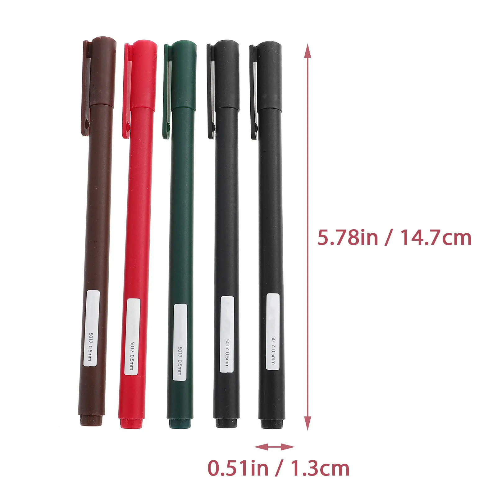 5Pcs Professional Gel Pen Set Smooth Writing Not Stuck Lightweight Suitable for Home School Office Use