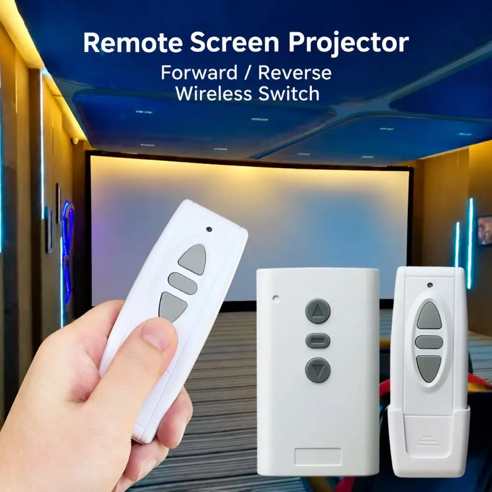 Self-Learning Code Remote Control Switch Handheld Remote White Curtain Motor Controller Plastic Wireless Remote Controller