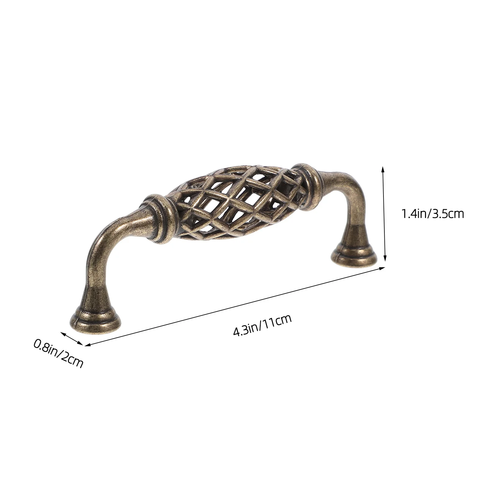 2 قطعة مقابض مضمد خمر الأوروبية سبائك الزنك مقابض للخزانة لخزانة ملابس بأدراج خزانة الأثاث الزخرفية تسحب #3