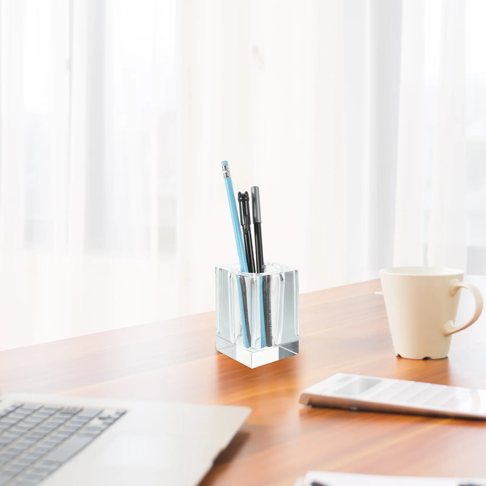 

White Crystal Makeup Organizer Pen Holder Office Desk Accessories Bathroom Necessities Vanity Table Gift Pencil Holder