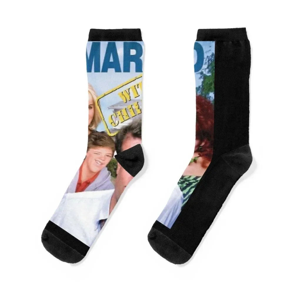 Funny Gift Married With Children Premium Retro Wave Socks colored football christmas stocking Socks Men Women's