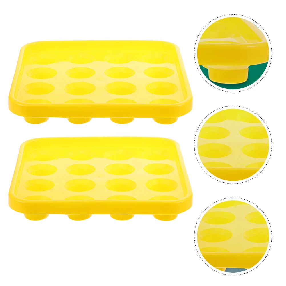 

2Pcs Pool Ball Tray Durable Plastic Billiard Tray for Organizing Snooker Ball Storage 16 Balls Holder Table Accessory