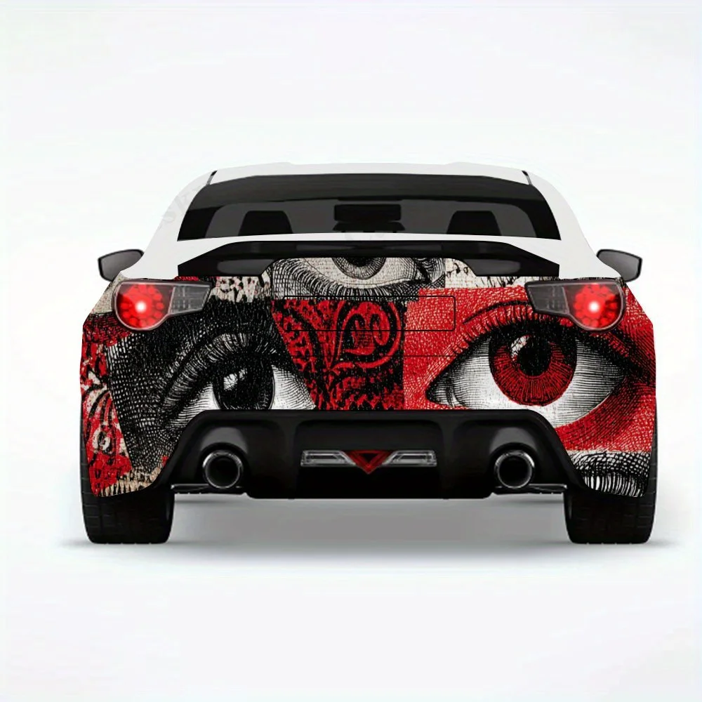 

Загадочная автомобильная наклейка с глазами, автомобильные виниловые наклейки для украшения и защиты - водонепроницаемая самоклеящаяся виниловая наклейка, Mad