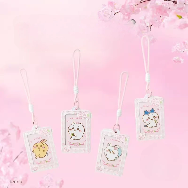 

Chiikawa Anime Kawaii Sakura Season Card Holder Keychain - Cute Japanese Style Gift for Fans, Girls, Spring Accessories