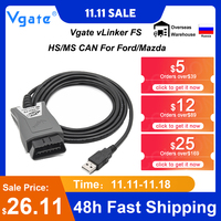 Vgate vLinker FS ELM327 For Ford FORScan HS MS CAN ELM 327 OBD 2 OBD2 Car Diagnostic Scanner Interface Tools OBDII For Mazda