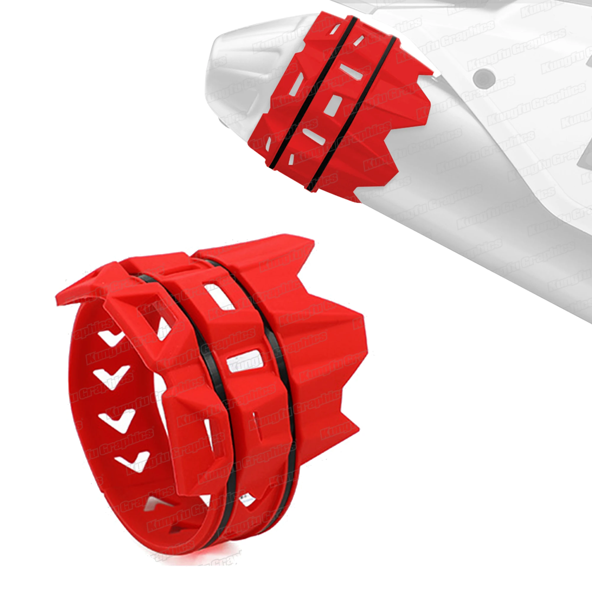 

Universal Motorcycle Exhaust Silencer Guard Protector Anti-fall Tailpipe Cover for Honda KTM Yamaha Husqvarna, 4 Colors
