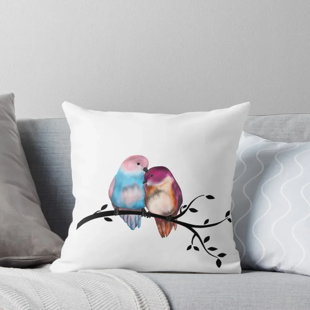 LwiththeT love birds Throw Pillow ornamental pillows for living room Sofa Decorative Covers Couch Cushions Pillow