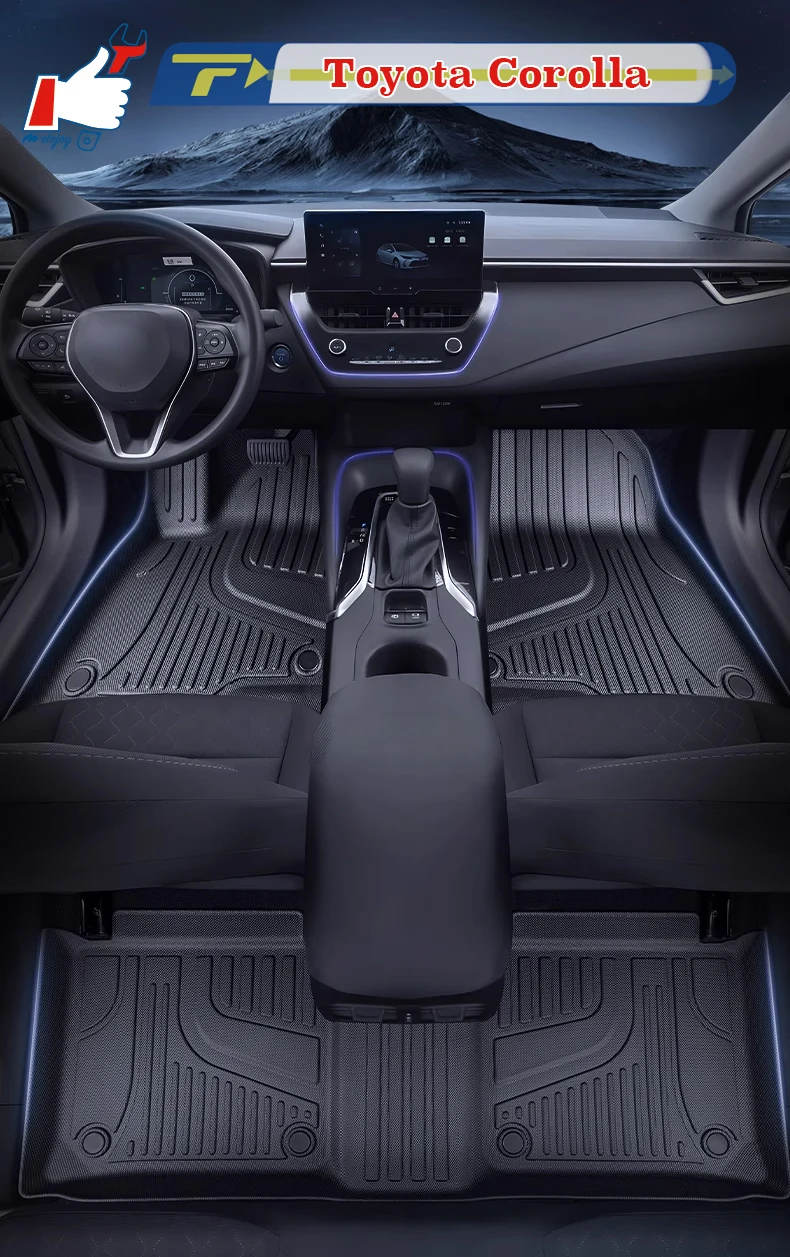 

Left-hand Drive Car Floor Mat For Toyota Corolla 2007-2024 Full-Surrounded Foot Mat Mat Floor Liner Floor Carpet Water-proof Mat