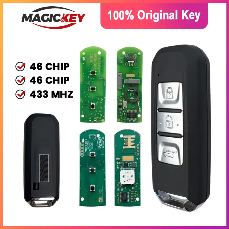 

MAGICKEY OEM Smart Key 3 Buttons 433mhz ID46 /47 Chip for 2021-2022 Chevrolet Captiva Turbo 2023 Chevy Groove Blazer Enjoy Optra