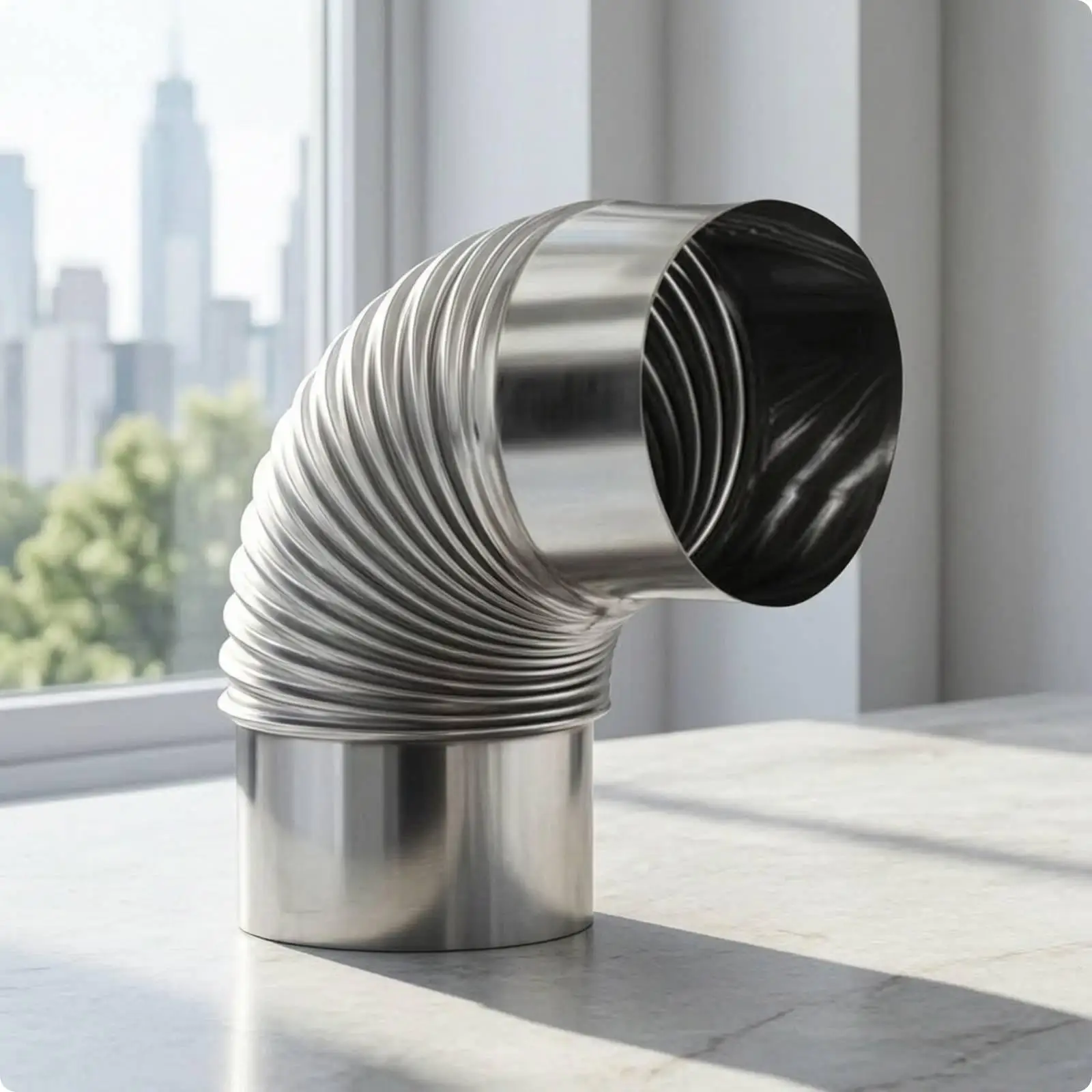 Durable Stainless Steel Elbow Chimney for Camping Stove Tent Smoke Outlet Outdoor Cooking