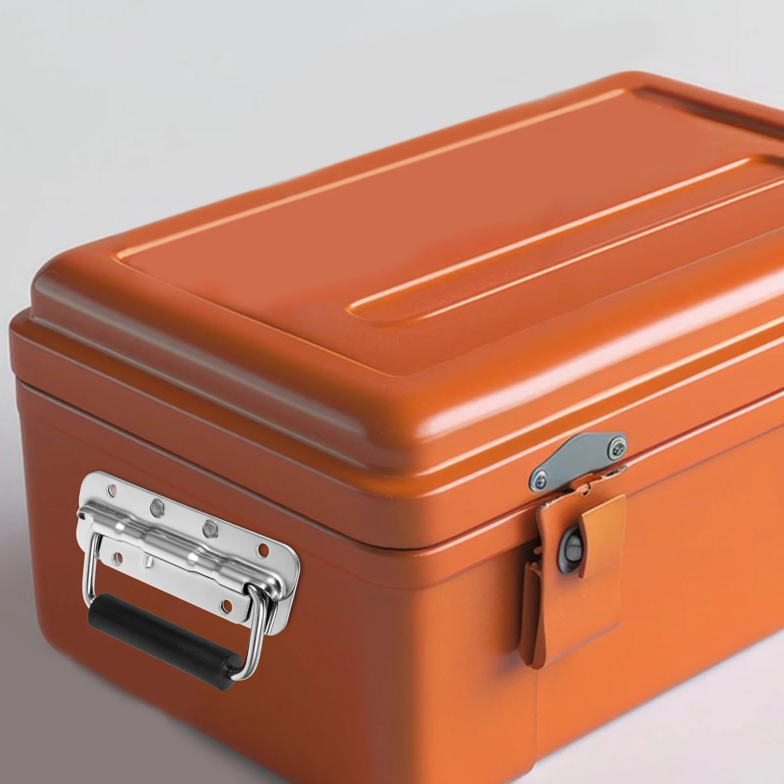 

Heavy Duty Stainless Steel Folding Toolbox Portable Metal For Tool Cabinet Suitcase Storage Collapsible Spring Loaded Handle
