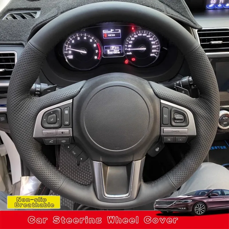 

Customize Hand Sewing Anti-slip Microfiber Leather Car Steering Wheel Cover For Subaru Legacy Outback XV Forester 2015 2016