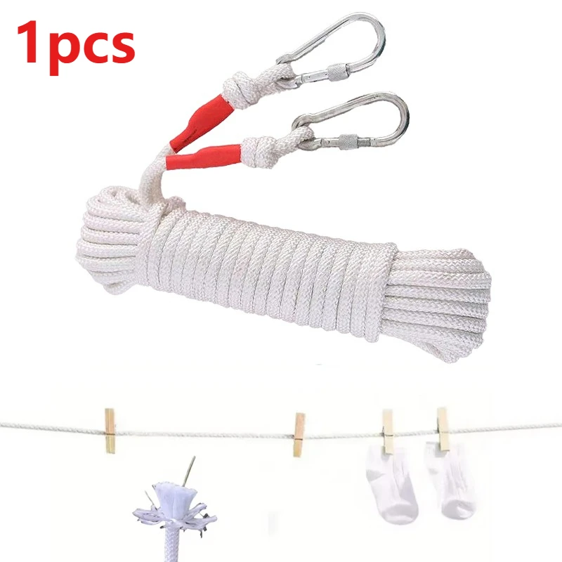 Corda di sicurezza con doppia fibbia Corda di fuga di emergenza Corda da arrampicata resistente all'usura da campeggio esterna Accessori di protezione di sicurezza