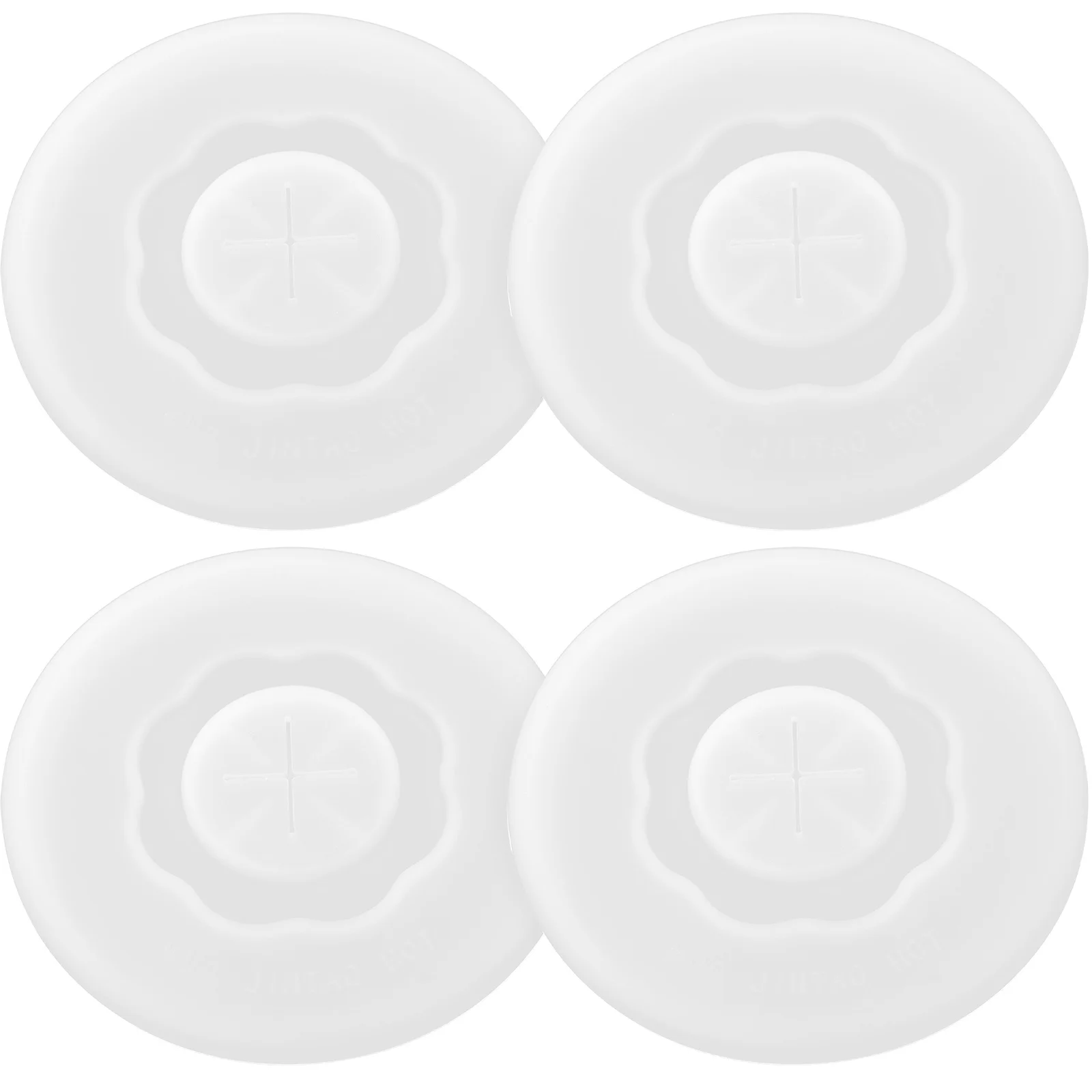 4 Pcs Airtight Seal Lids Cap Food Grade Star Mouth Silicone Cup Cups Mug Sealing Reusable Covers