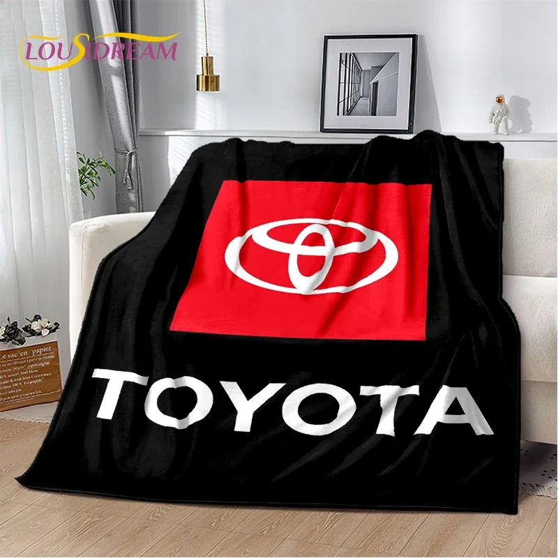 3D Racing Car T-TOYOTA  Supra Logo Soft Flannel Blanket for Beds Bedroom Sofa Picnic,Throw Blanket for Cover Outdoor Leisure Nap