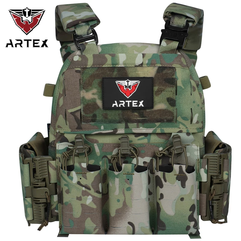 ARTEX 8315T Nylon Tactical Plate Carrier Vest Waterproof  Laser Cut MOLLE Quick Release Airsoft Outdoor Gear