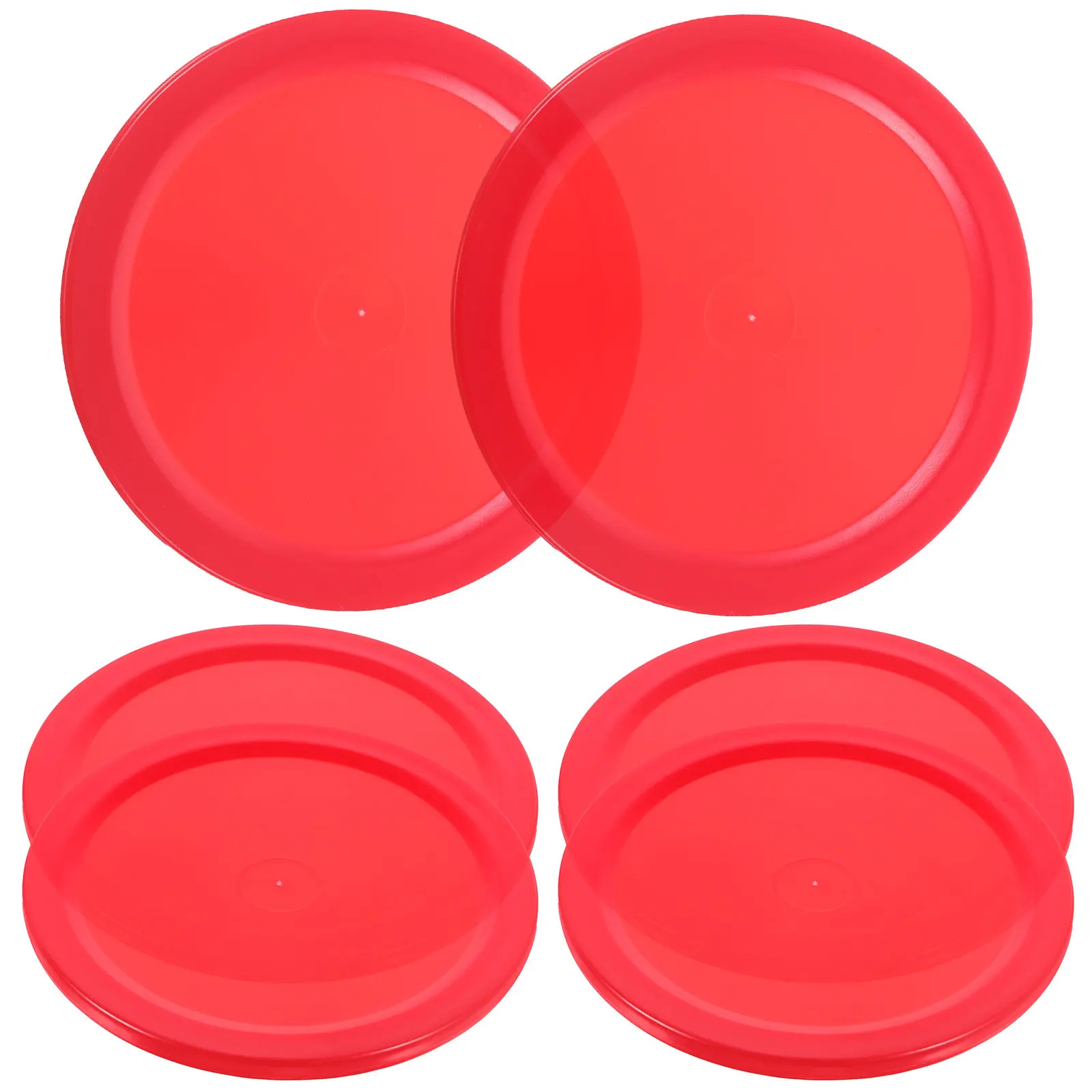 5Pcs Air Hockey Pucks Plastic Table Hockey Piece Set for Game Rooms Carnival Theme Parks Video Game Centers Replacement Round