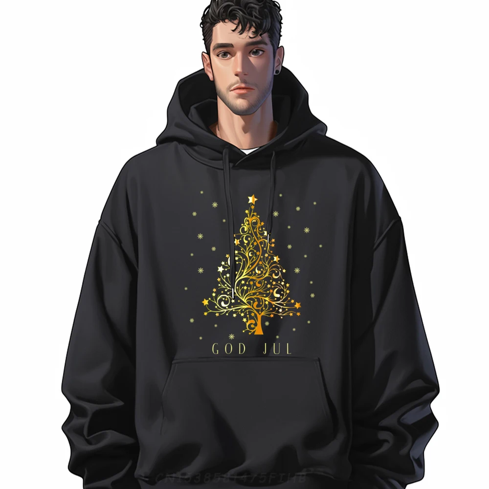 

Swedish Christmas Tree Sweden Xmas Men Pullover Hoodies High Quality Soft Vintage Pullover Hoodies Father's Day