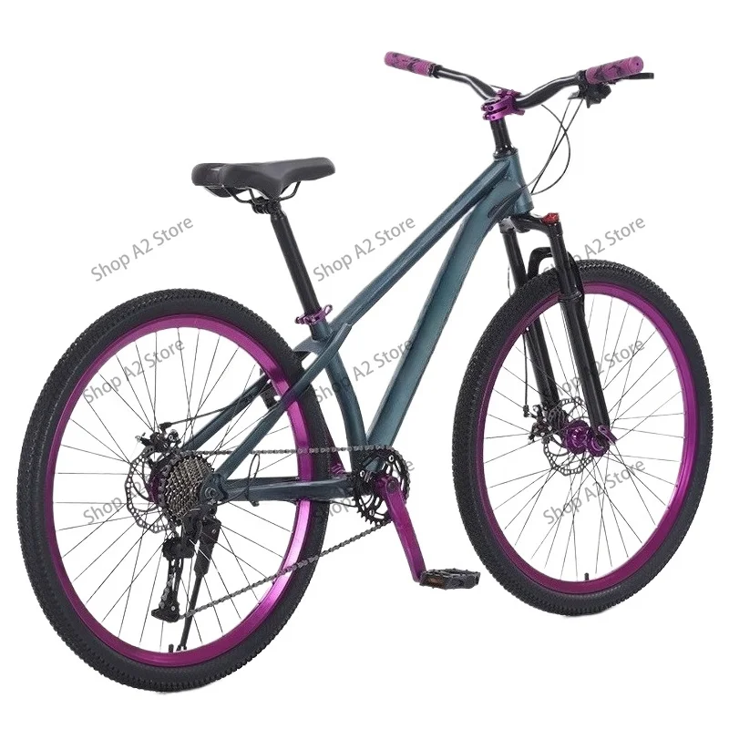 26 Inch Dirt Jump Mountain Bike, 8 Speed Off-road Racing Bicycle for Adults, Men Women Junior High Students, Street Stunt Bike