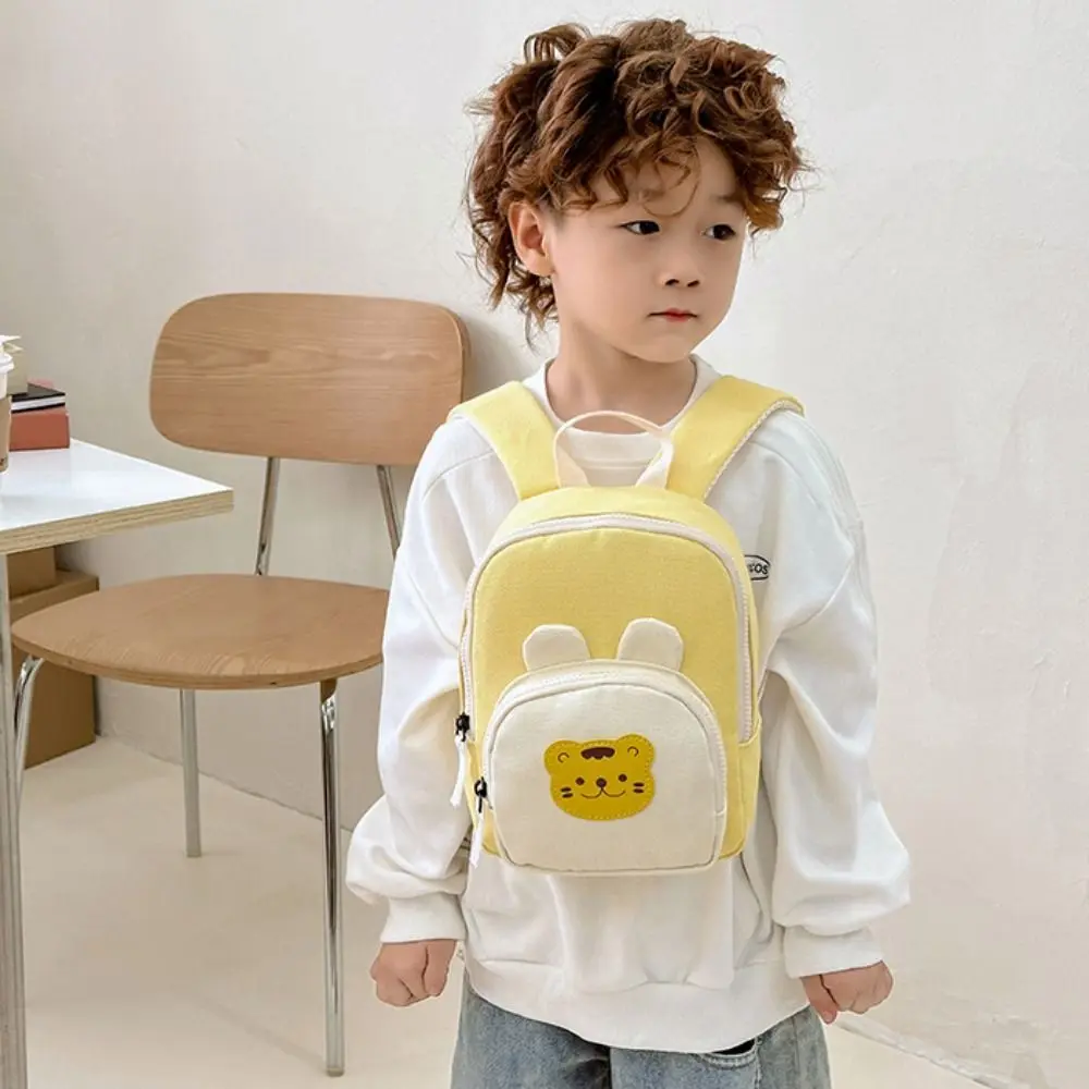 Cute Korean Kindergarten Schoolbag Cartoon Bear Adjustable Kids Backpack Canvas Children's Handbags Kindergarten