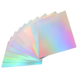 10 Sheets Cardstock Paper Metallic Rainbow Cardboard Handcraft Holographic for Thick Child Cardstock DIY Crafting Paper