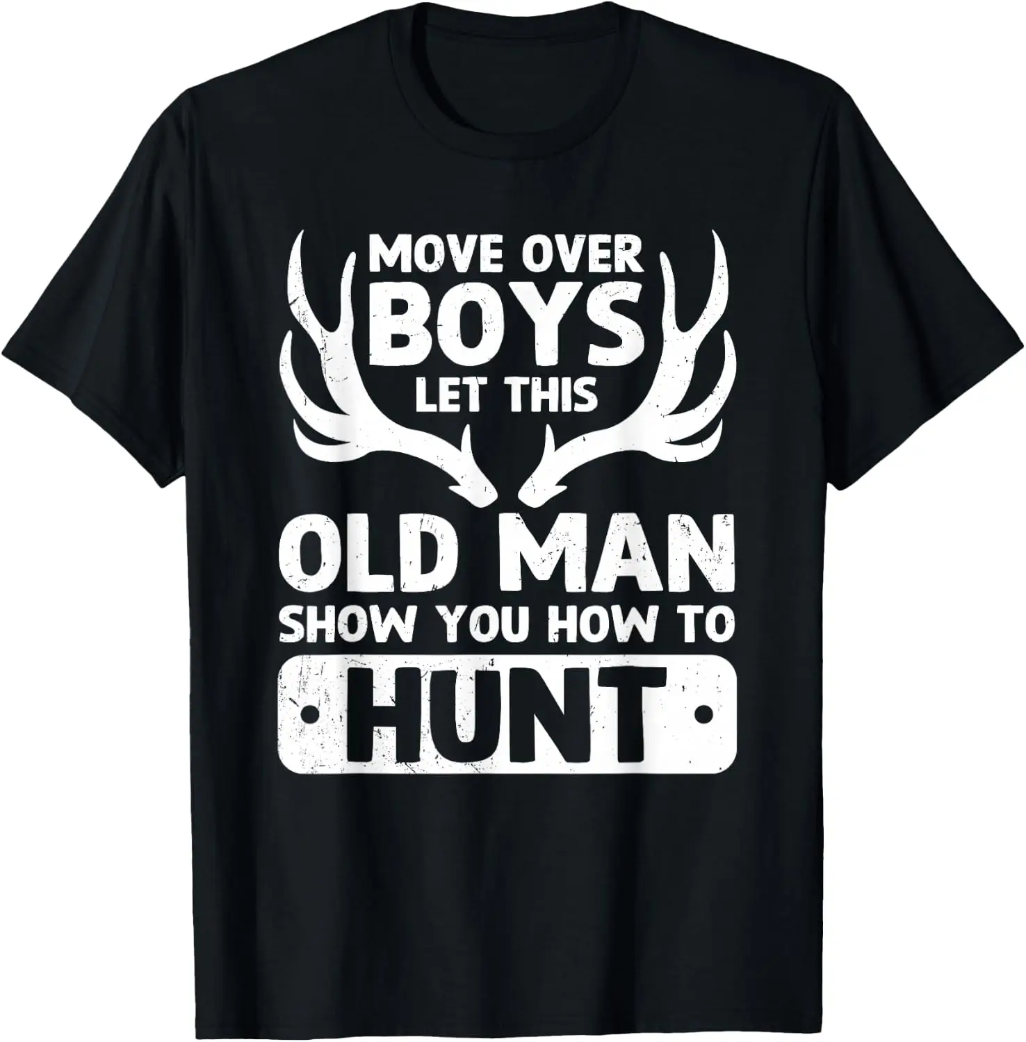 Mens Deer Hunting Funny Let This Old Man Show You How To Hunt T-Shirt 100% Cotton Trendy Y2K Short-Sleeve Tee-Soft,