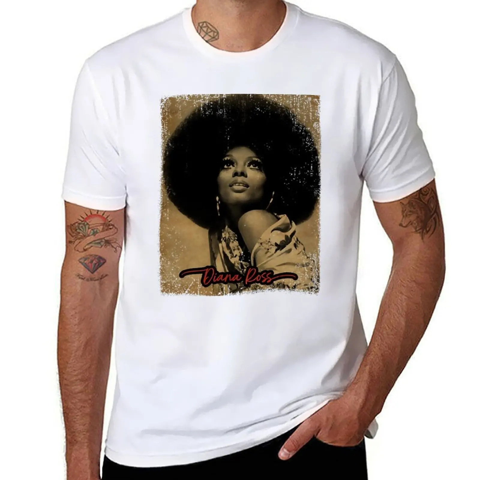 

80s Diana Ross T-Shirt black cotton t-shirt plain for man package t shirt personalised T-Shirt