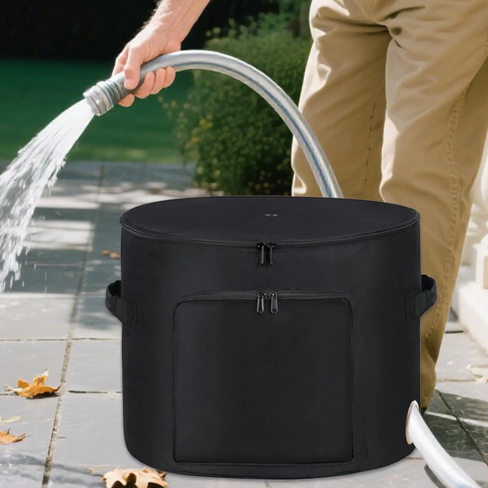 

Держатель для садового шланга Держатель для садового шланга Оксфордская сумка для хранения Горшок Большой контейнер для двора Фермы Патио Склад Гараж Садовник