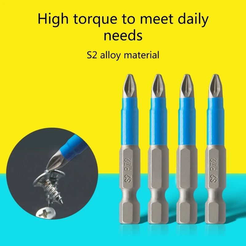 12Pcs Anti-Shock Batch Head Cross Screwdriver Head Magnetic Electric Drill Magnetic High Hardness Batch Head DropShipping