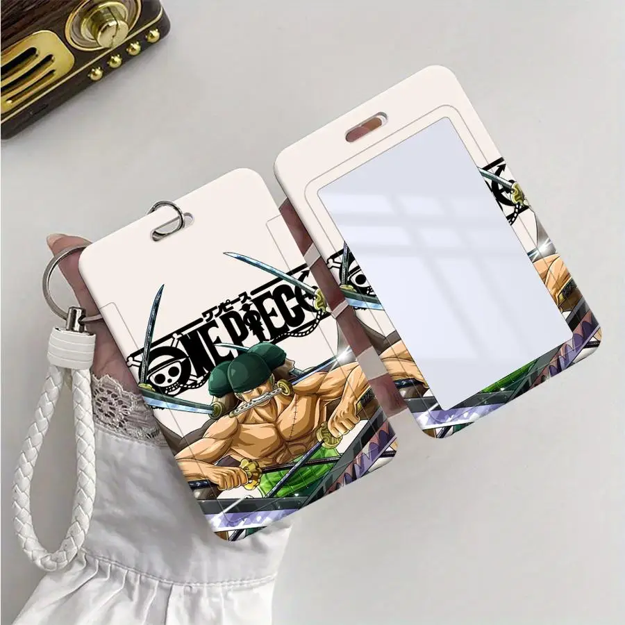 Cover Case 1Pc Card Holder Retractable Credit Card Holders Holders Child Bus with lanyard Bank ID Badge One-P-Piece Luffy Ace