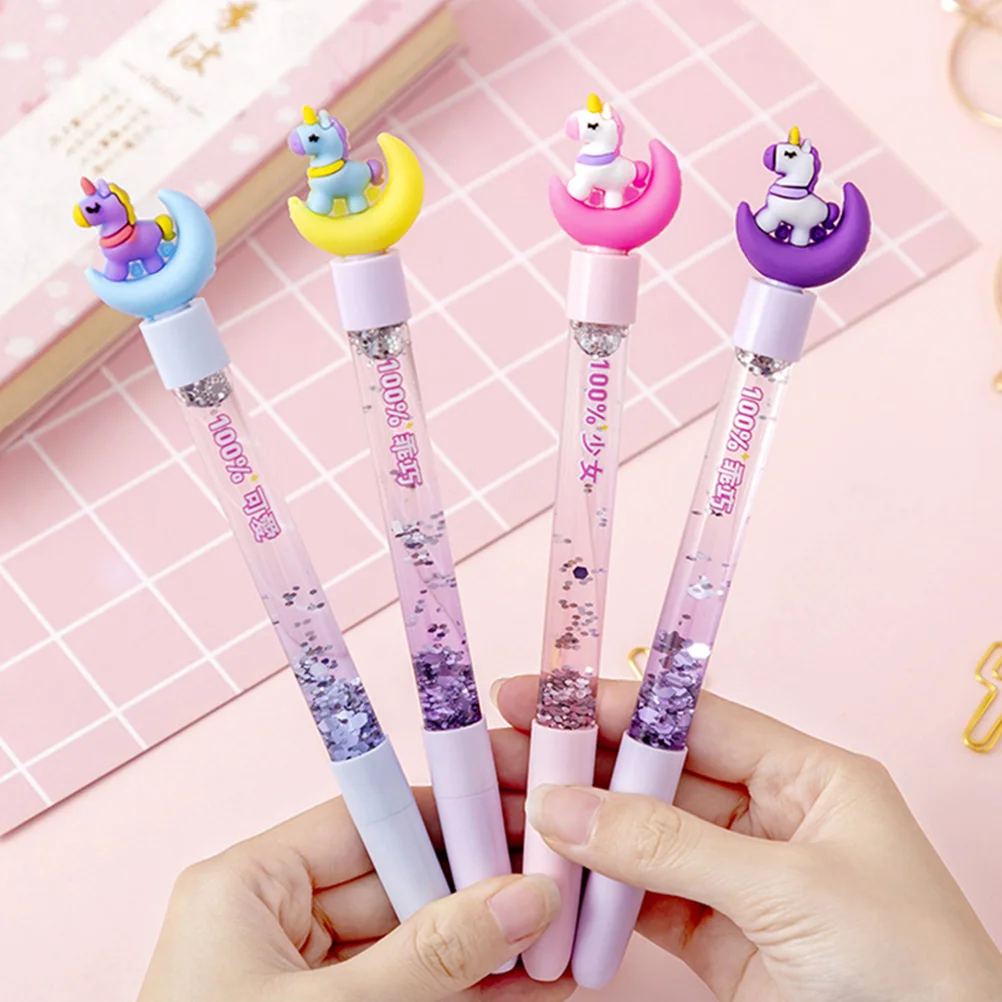 4pcs Themed Pens Ink Pens for Students Gel Pens Lovely Smooth Writing Pens Student Stationery fine point pen