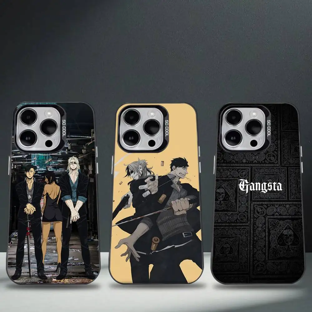 

G-GANGSTA Anime For iPhone 17,16,15,14,13,12,11,Pro,Max,Plus,E,Air,Mini Anti Fall Black Matte Hard Bumper Phone Case