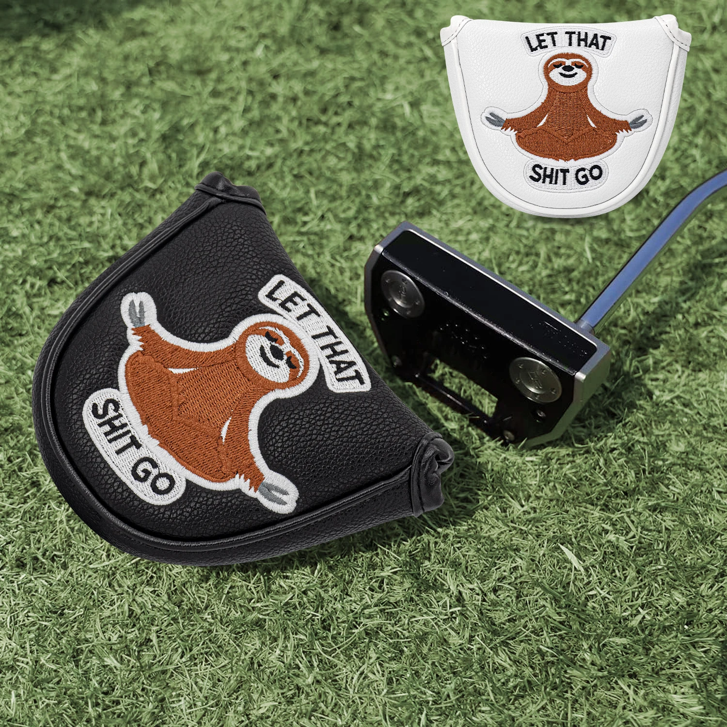 غطاء حماية للجولف، غطاء وضع الجولف، تصميم نمط الرسوم المتحركة الكسلان، ملحقات الجولف، مقاوم للغبار ومتين #2