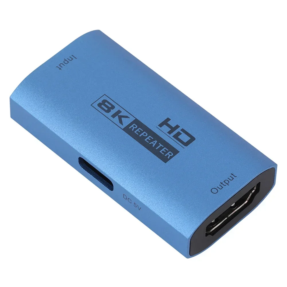 Repeater przedłużający HDMI 8K, przedłużacz kabla HDMI 8K@60Hz, wzmacniacz sygnału, adapter HDMI 2.1 HDR 3D, konwerter wideo — zdjęcie produktu 3