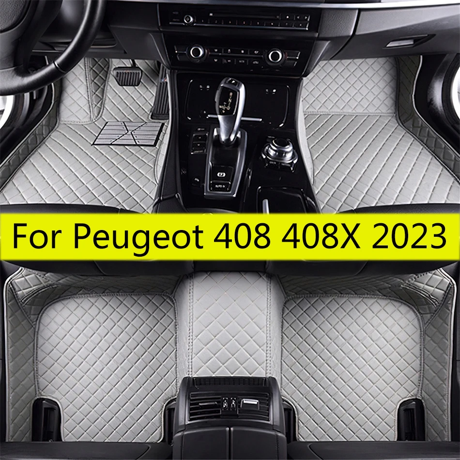 

Car Floor Mats For Peugeot 408 408X 2023 Carpets Foot Custom Accessories Interior Pedals Products Covers Automobiles Waterproof