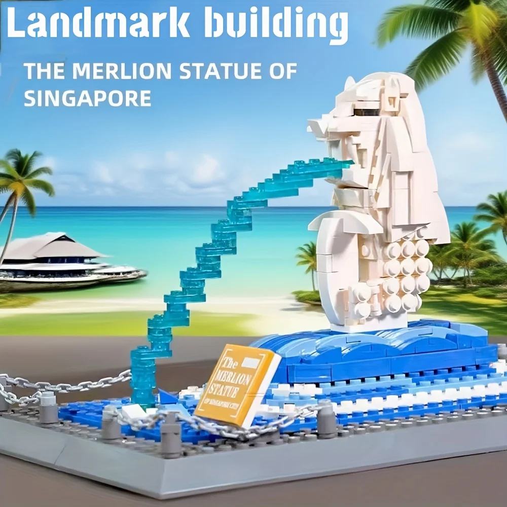 503 個 メリオン スタティエ シンガポール モデルビルディングブロック 建築部屋の装飾 完璧なクリスマス誕生日ギフト