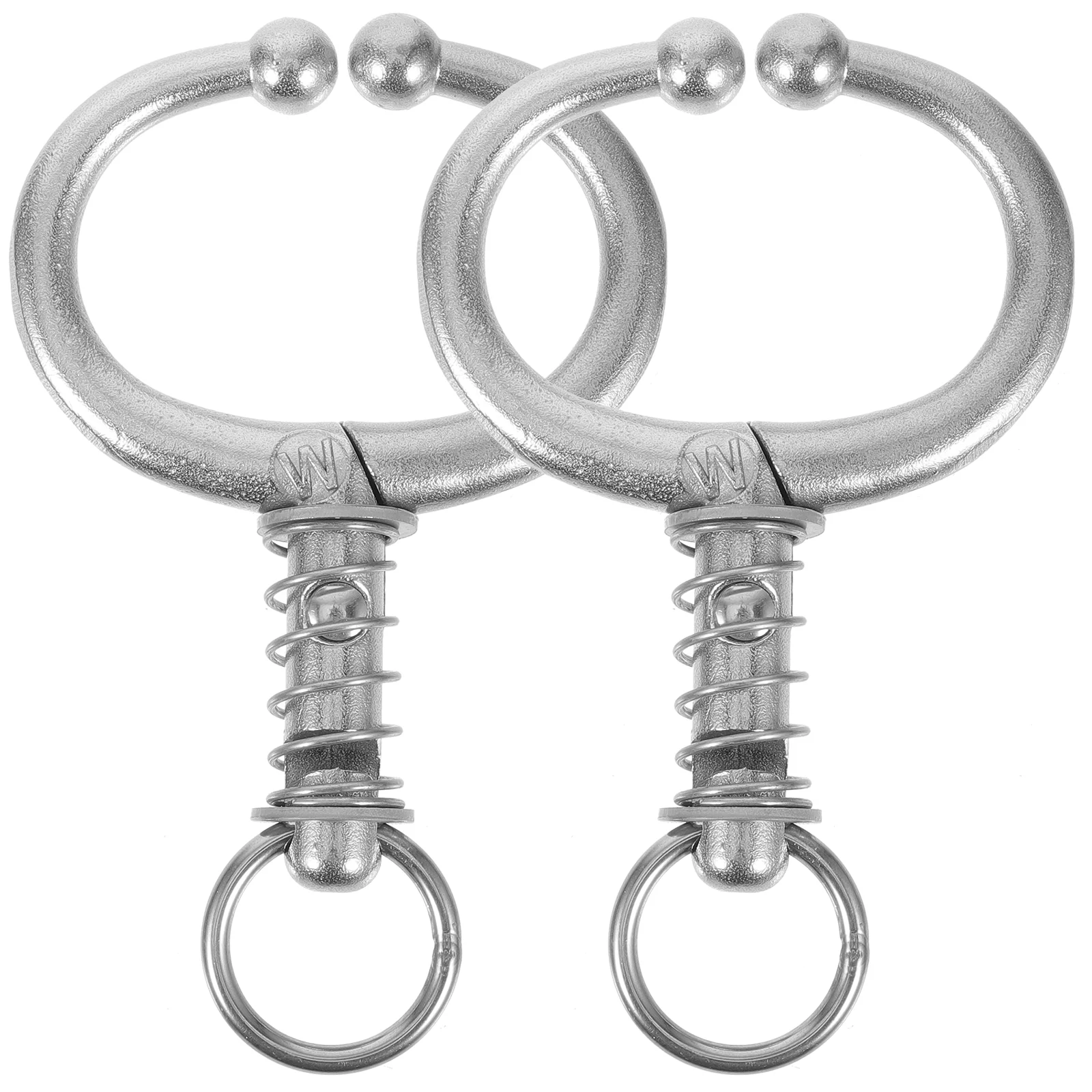 2 Pcs Bull Nose Ring Cattle Clip Bovine Clamp Lasso Veterinarian Tool for Farm Tools Stainless Steel Rings