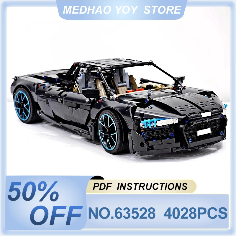 

New MOC-63528 Technical Super Sports Car R8 Spyder 42083 B Model Building Block Bricks Puzzle DIY Toys Christmas Gifts For Kids