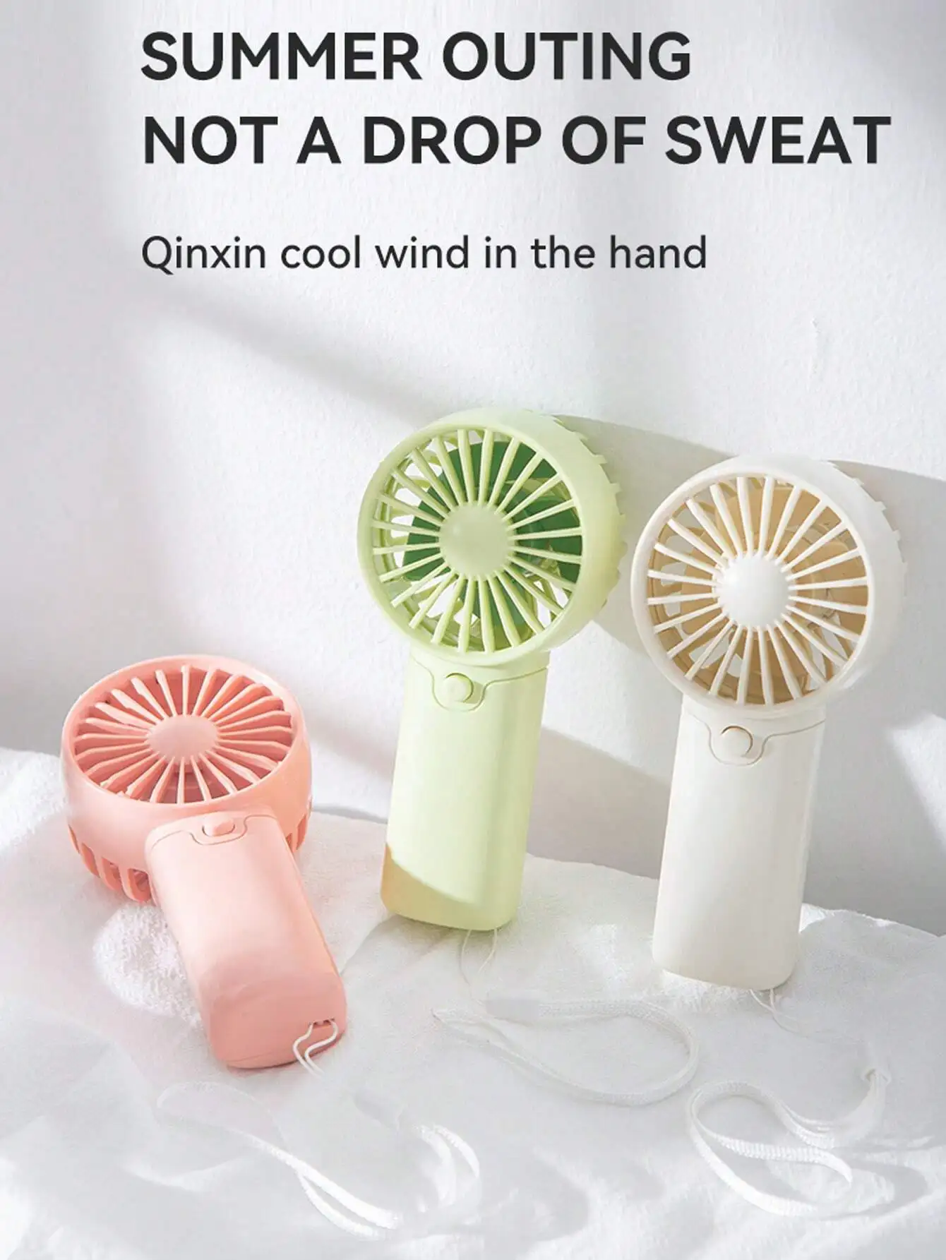 Portable Handheld Fan Hand Strap Battery Operated Compact Design Easy Carrying Cool Breeze Ideal Travel Companion Hvac tools