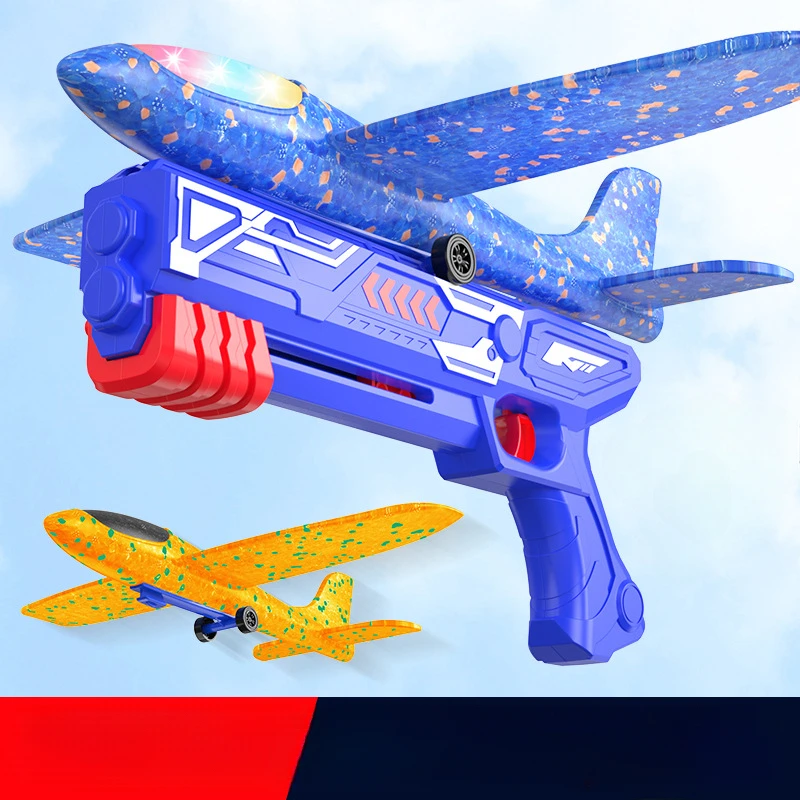 Ejection airplane gun toy boy boy throwing airplane glide drop resistant foam airplane stall toy