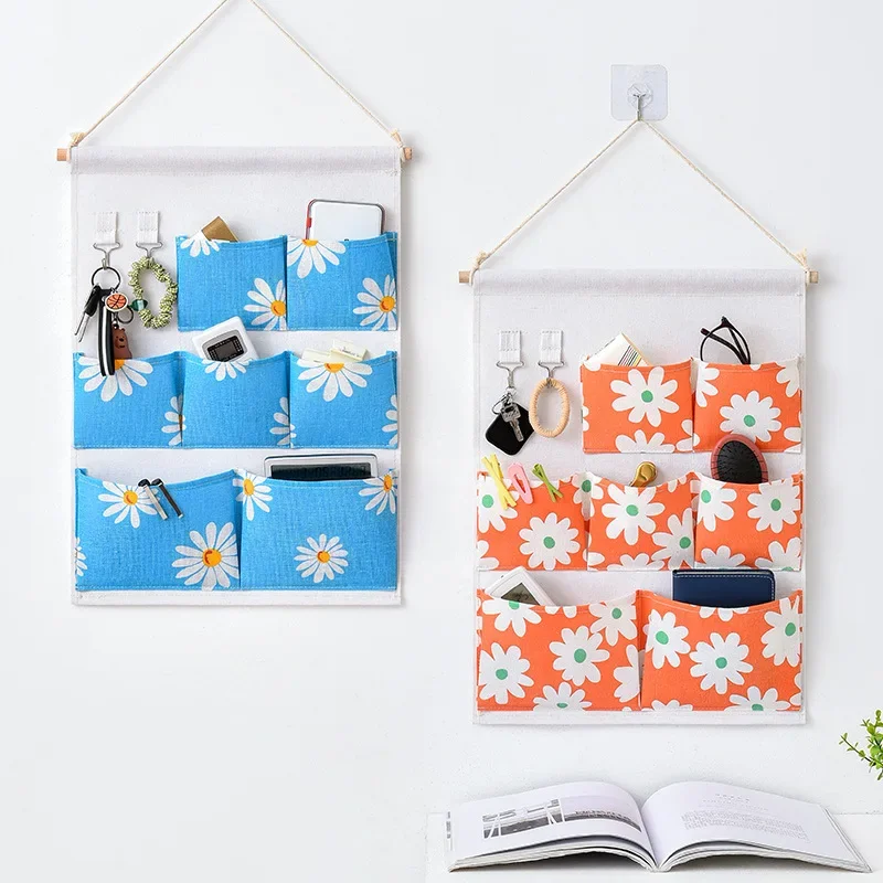 

1pcs Wall Hanging Storage Bag Washable Sundry Storage Wall Mounted Closet Organizer for Bathroom Dormitory Keys Toy Cosmetic Bag