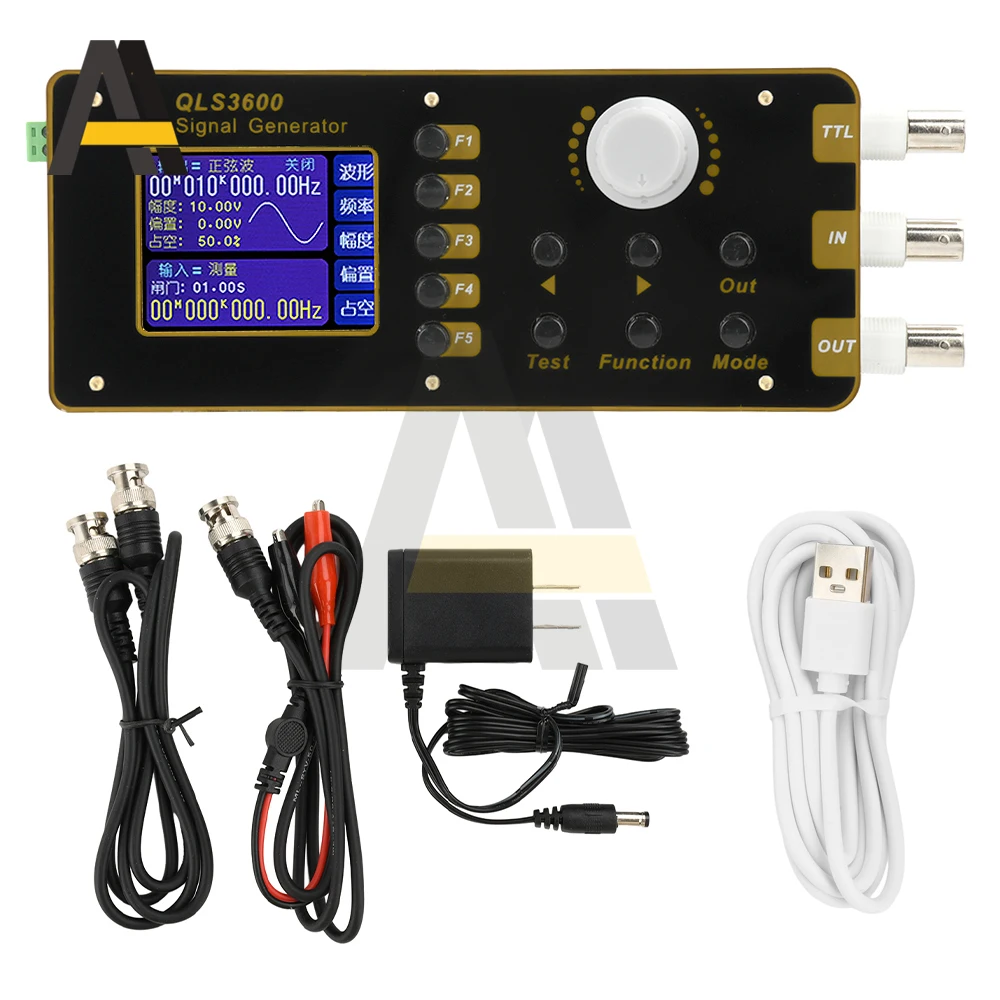 QLS3600S 2.4 بوصة TFT DDS وظيفة إشارة مولد تيار مستمر 5 فولت 0-5 ميجا هرتز/10 ميجا هرتز/30 ميجا هرتز مصدر إشارة/تردد/نبض/جناح/عداد