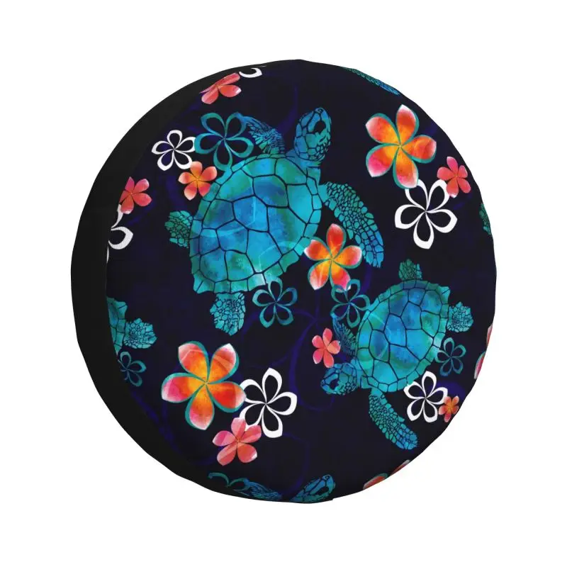 

Изготовленный на заказ чехол на запасное колесо морской черепахи с цветами для Suzuki Mitsubish 4WD SUV, индивидуальная защита для шин 14 дюймов, 15 дюймов, 16 дюймов, 17 дюймов