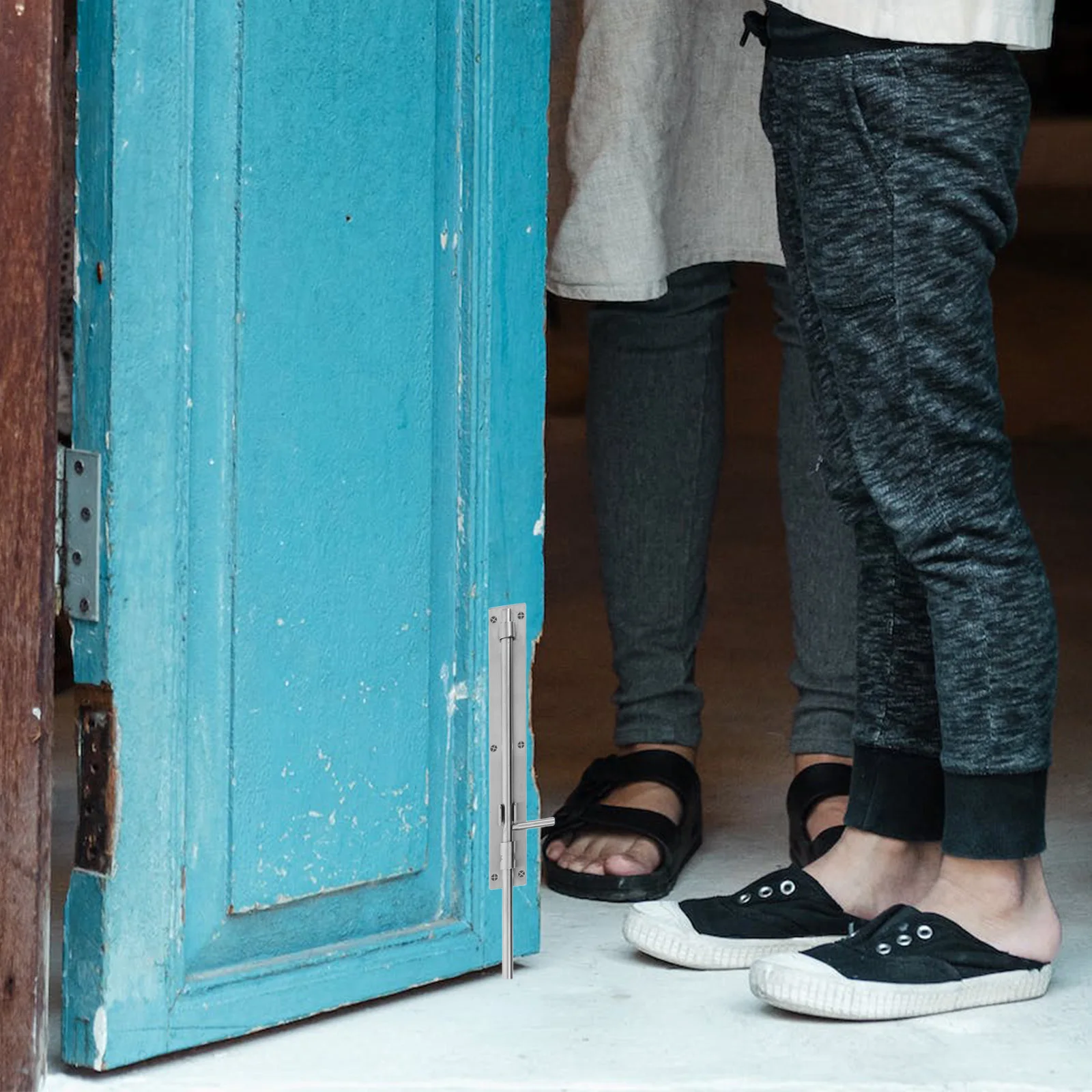 

Gate Latch Heavy Duty Stainless Steel Thickened Solid Material Lock Hole For Security Outdoor Indoor Use Easy Install Sliding