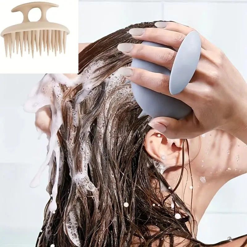 Silicone Scalp Hair Massage Brush Shampoo Massage Comb Bath Wash Hair Care Root Scalp Massager Shower Brush Salon Hair Tool