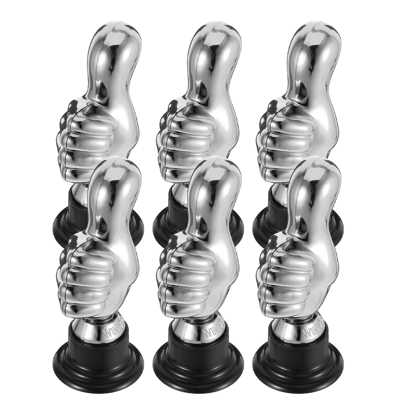 

6Pcs Plastic Thumbs Up Trophy Unique Design for Sports Rewards Party Prizes Game Night Awards Event Thumbs Up Medal