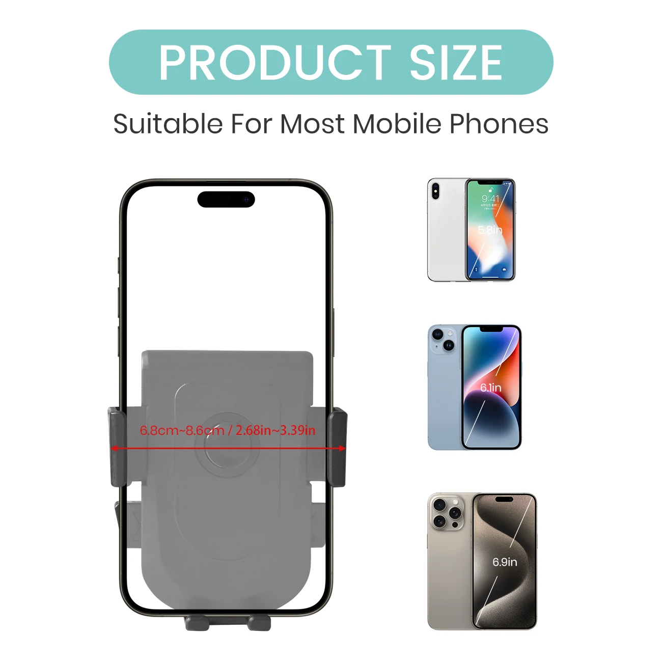 Baby stroller mobile phone stand, 360-degree rotating webbing type baby stroller wheelchair accessory installation stand