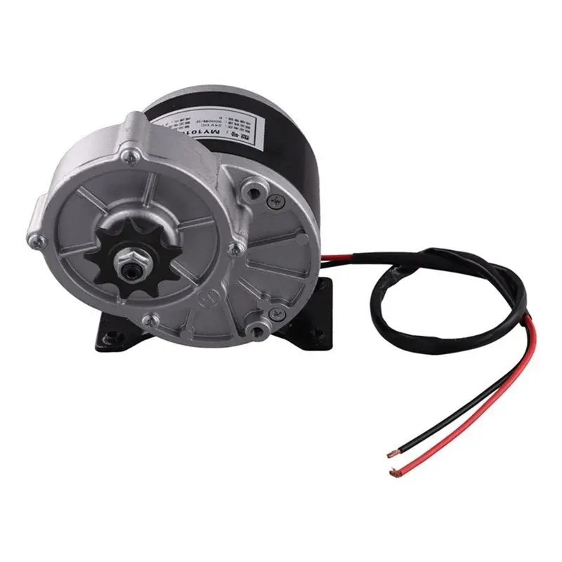 

MY1016Z 24V 250W Brushed DC Electric Motor Gear Reduction Reducer With 9 Tooth Sprocket E-Bike Scooter Universal