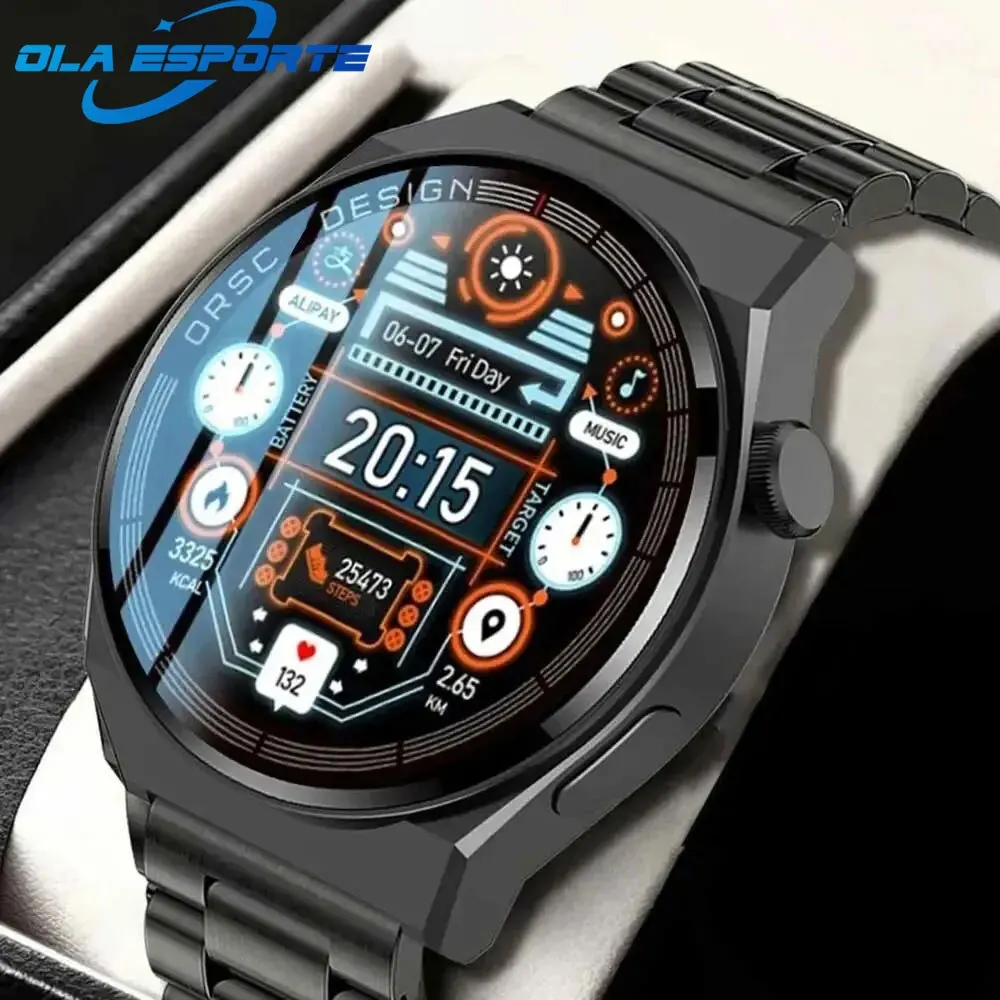 Ola Esporte For GT3 Pro Smart Watch Men 390*390 HD Screen Heart Rate Bluetooth Calls IP67 Waterproof Sport SmartWatch DIY Faces