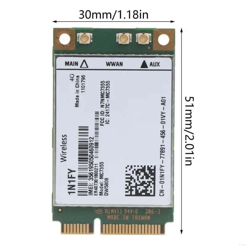 F3MA Wireless MC7355 Mini PCIe LTE/HSPA + GPS 100 Мбит/с DW5808 1N1FY модуль EVDO 1900 850 70